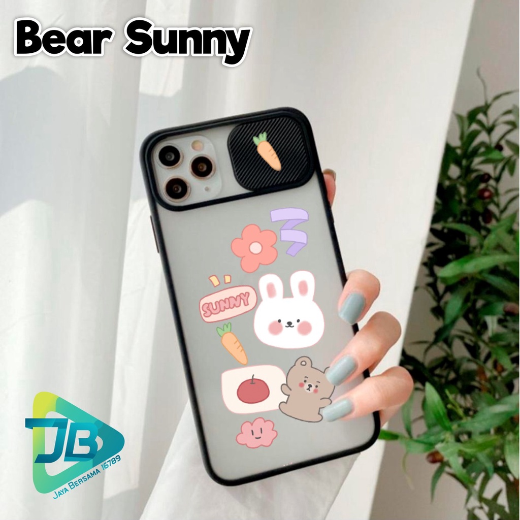 SOFTCASE SLIDE KAMERA BEAR SUNNY OPPO VIVO SAMSUNG XIAOMI REALME IPHONE ALL TYPE JB4934