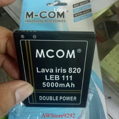 Mcom Battery Batre Baterai Double Power Mcom Lava Iris 820 60 80 LEB111
