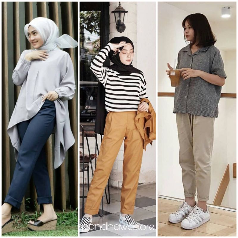 BAGGY PANTS PREMIUM, BAHAN AMERICAN DRILL GRADE A, Allsize L-XL,pjg:92.cm,lp:55-95.setengah pinggang