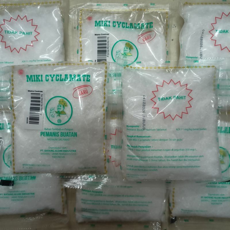

Sari Manis Cap Miki Cyclamate 40 gr / Pemanis Buatan / Artificial Sweetener / Bahan Pemanis Tambahan