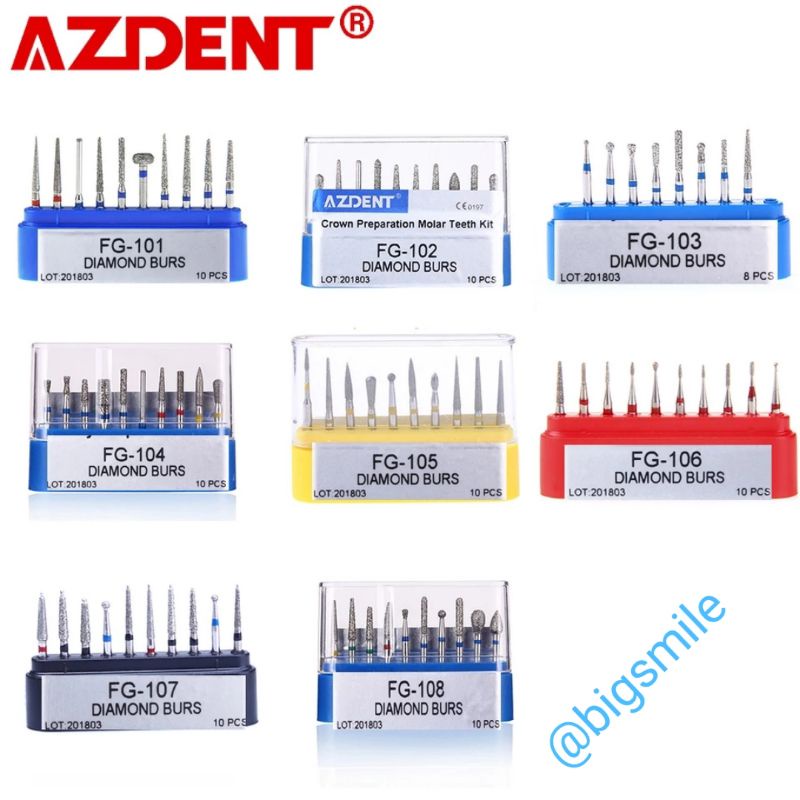 Bur Polishing Bur Posterior Bur Anterior Bur Preparasi Cavity Bur Poles Komposit Bur Molar Bur Diamo