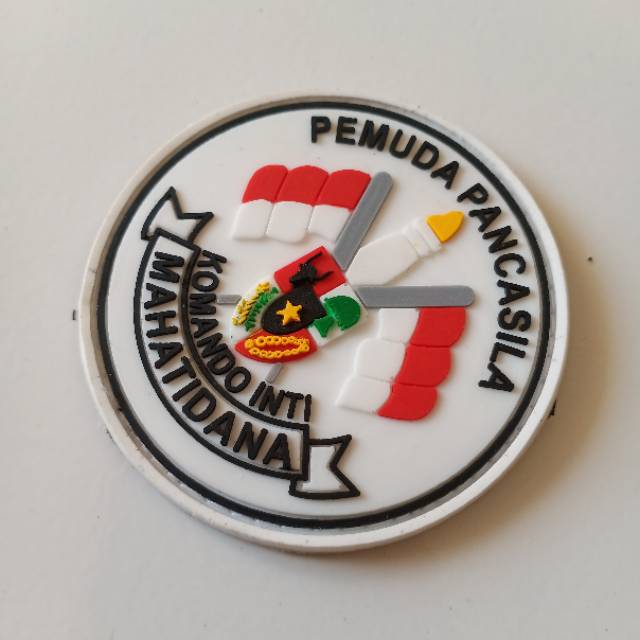 Patch rubber LOGO PP(PEMUDA PANCASILA)KOMANDO INTI /BULAT/tempelan karet emblem velcro