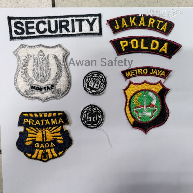 Bet Satpam Security Set Lengkap Bordir Komputer