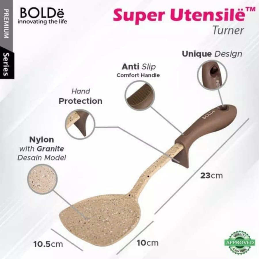 BOLDe Super Utensile ( Turner / Skimmer / Soup Ladle / Stotted )