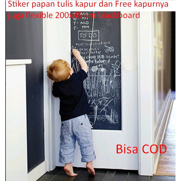 

Stiker Dinding Papan Tulis Kapur Flexible 200 x 45 cm