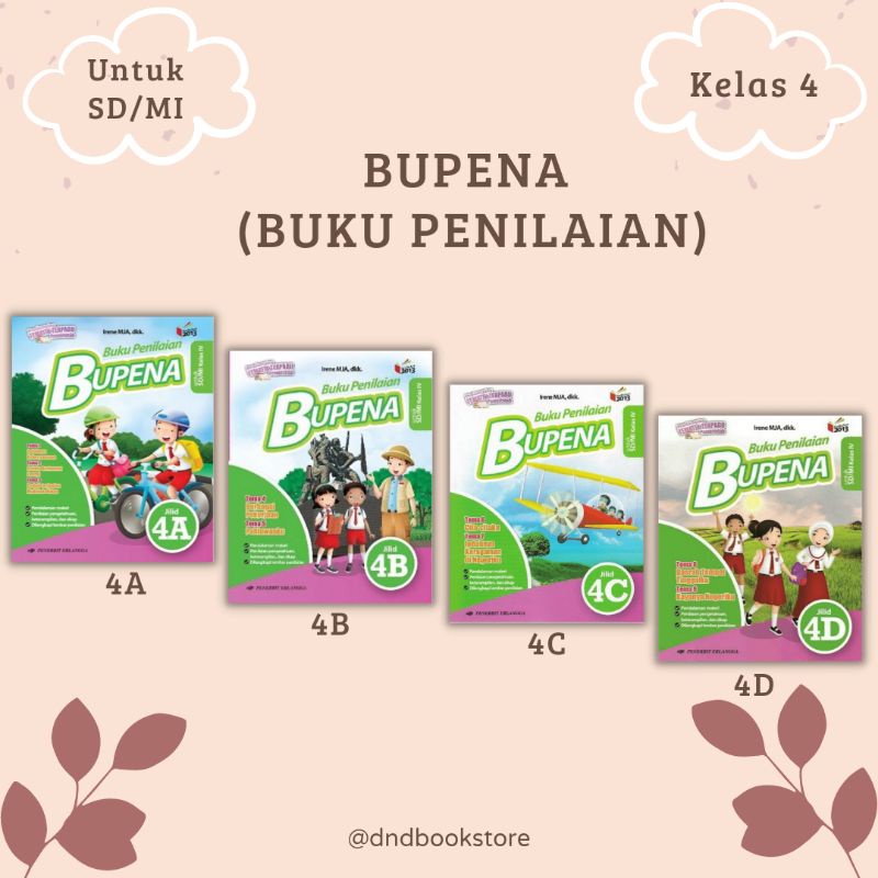 BUPENA (Buku Penilaian Autentik) SD/MI Erlangga Kelas 4 | 4A 4B 4C 4D