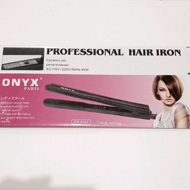 CATOK RAMBUT ONYX 5003 HITAM Alat CATOK Rambut / CATOKAN Hair Iron Ceramic