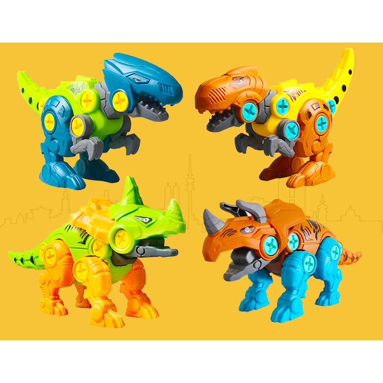 Mainan DIY Anak bongkar pasang Dinosaurus Assemble Dinosaurus