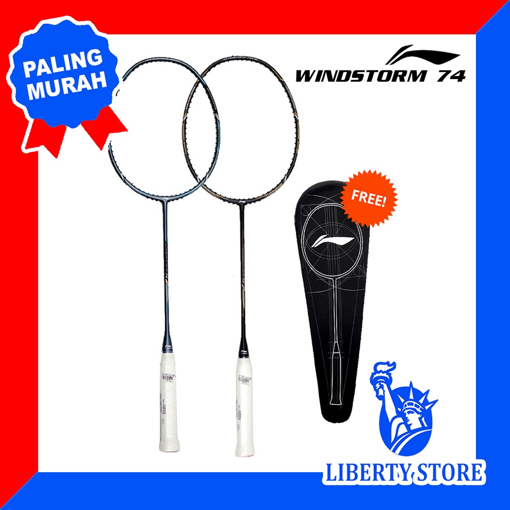 Raket Badminton ORIGINAL LINING WINDSTORM NANO 74 + TAS