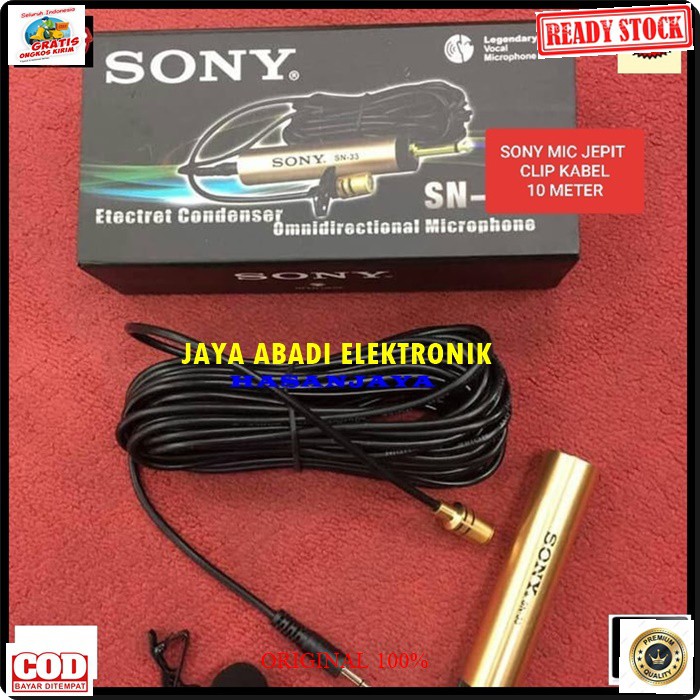 G113 Sony Mic Jepit mik Kancing kabel 8 meter microphone klip on kerah baju mikrophone Clip Condensor sensitif peka aux mikrophone mik karaoke sound system audio youtuber cable G113  Bisa DIPAKAI SEGALA JENIS AUDIO SOUND  PEKA SENSITIF  PAKAI BATERAI AA X