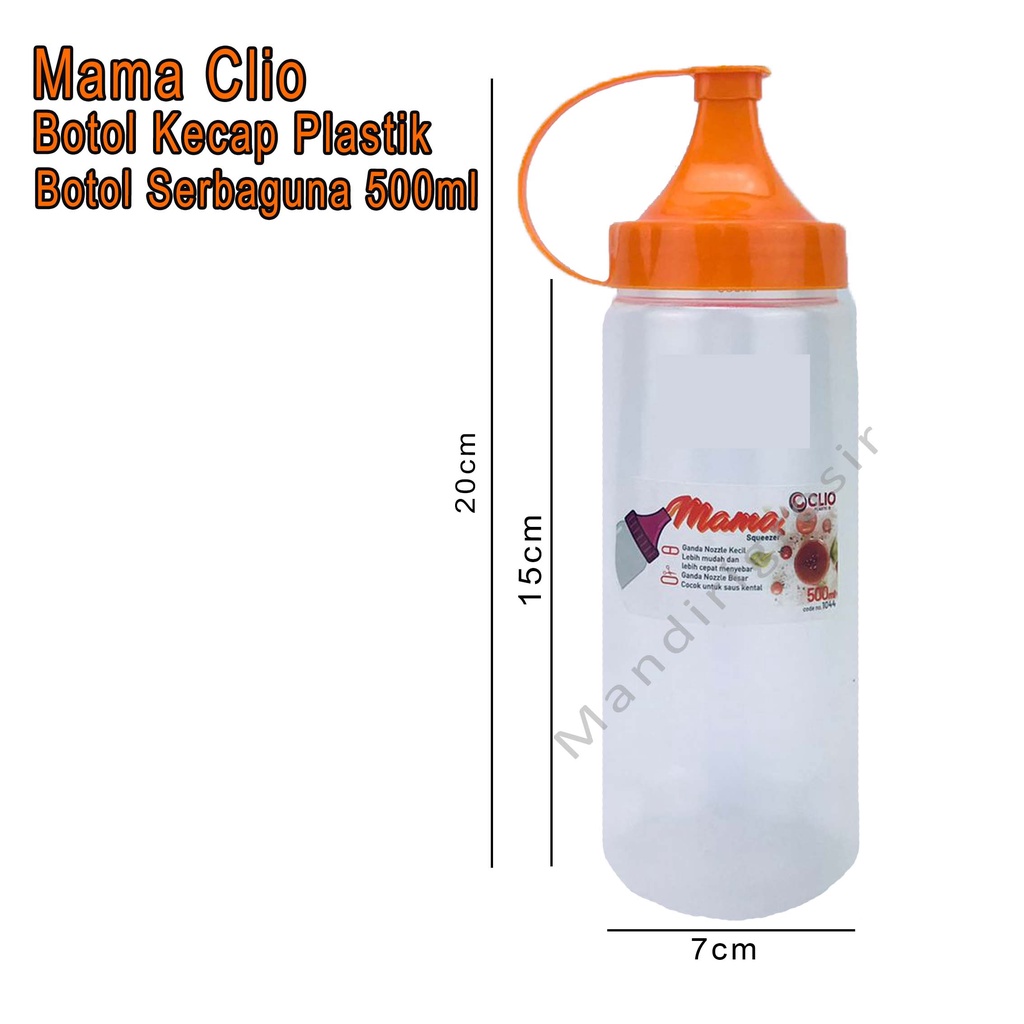 Botol Kecap plastik *Mama Clio * Hijau 1044 * 500ml