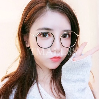 ♥TMALL88♥ Kacamata Bulat Lensa Transparan Kacamata Frame Kacamata Unisex