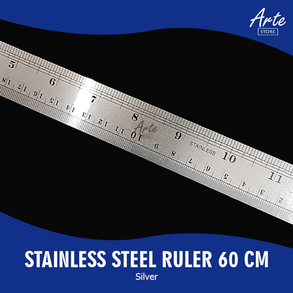 Penggaris Besi - Stainless Steel Ruler 60 cm