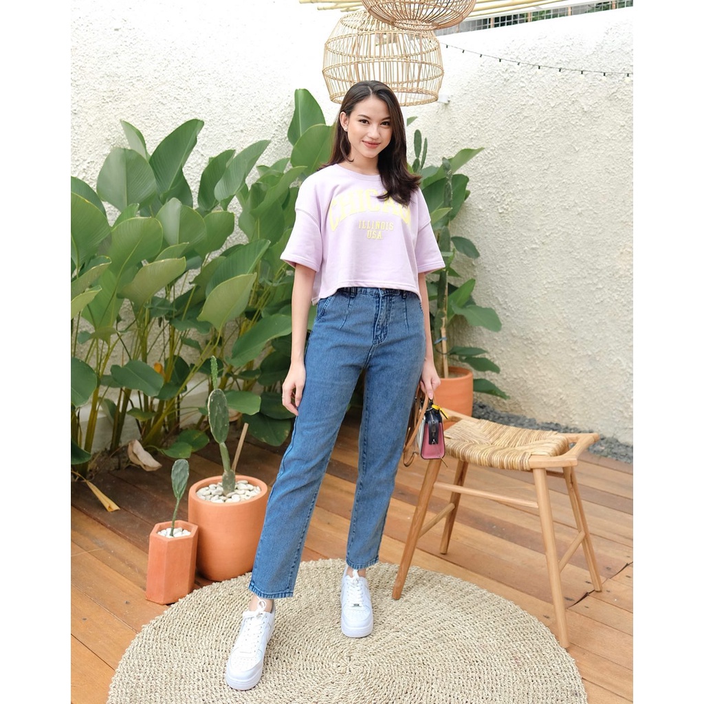 Highwaist Baggy Jeans / Boyfriend Jeans 57 - 58 Boyfriend Wanita jeans wanita