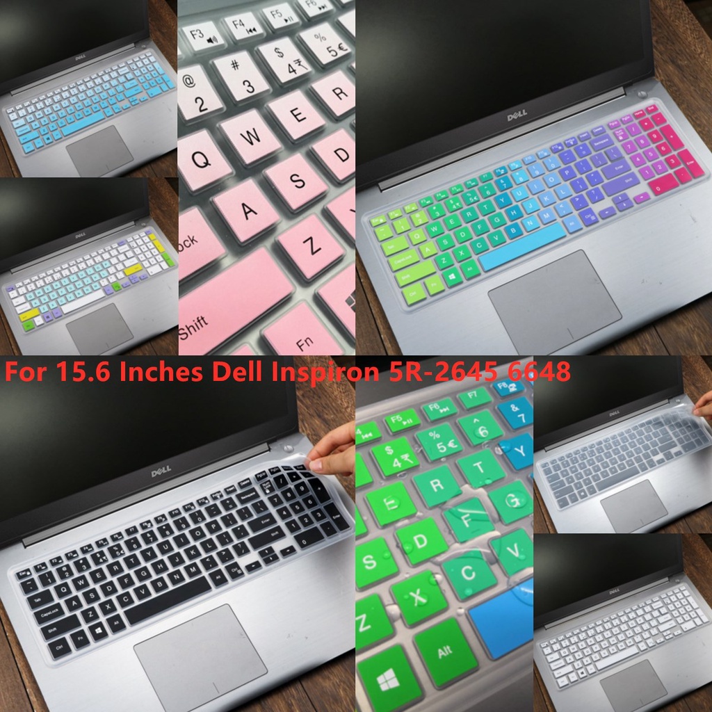 For 15.6 Inches Dell Inspiron 5R-2645 6648 Master  Soft Ultra-thin Silicone Laptop Keyboard Cover Protector