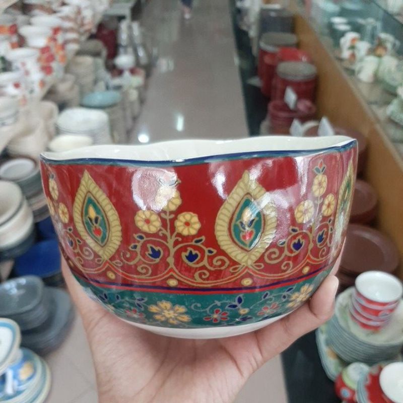 VINTAGE BOWL MANGKOK MANGKUK KERAMIK SANGO MOTIF JADUL CANTIK KOLEKSI MAROKO DAPUR CANTIK MAROCCO