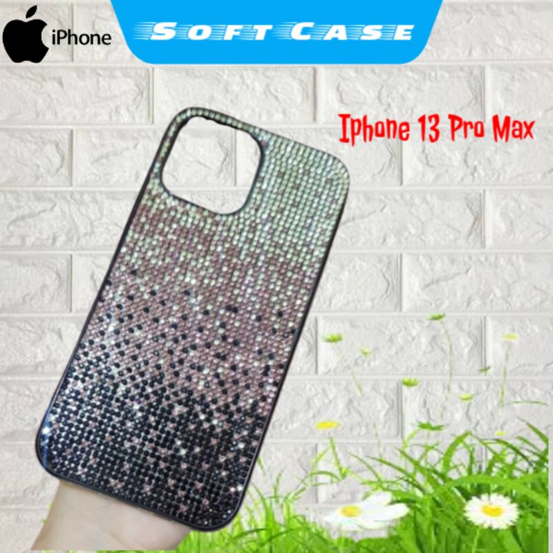SOFT CASE BLING BLING GRADASI UNGU IPHONE 13 PRO MAX