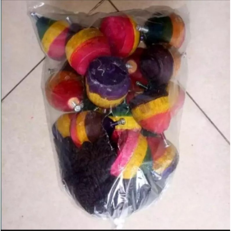 Gasing Kayu Tradisional Anak Isi 10 Pcs Mainan Jadul Edukatif Murah Meriah