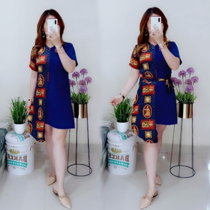 *[HNFK] Dress Import Wanita / Dress Casual Wanita Korea / Dress Motif Wanita Terbaru