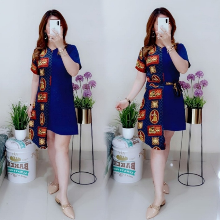 *[HNFK] Dress Import Wanita / Dress Casual Wanita Korea / Dress Motif Wanita Terbaru