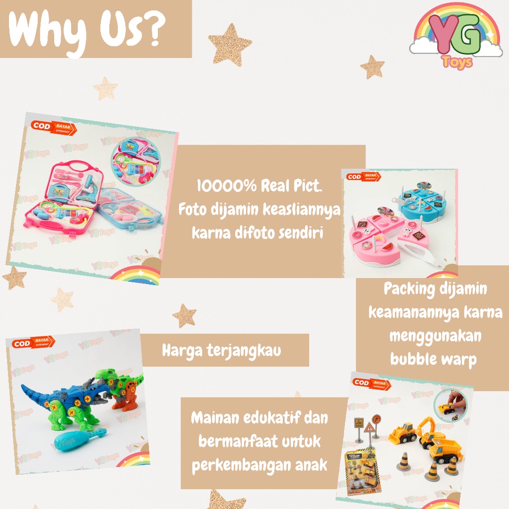 YGtoys Mainan Papan Tulis Magnetik Drawing Board Magnet Anak Edukasi