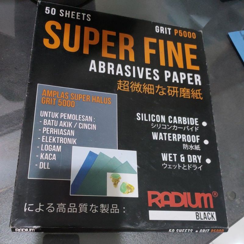 amplas grit 5000 Japan Radium black p7000/amplas kertas Japan Radium black p7000 p5000 / amplas Made