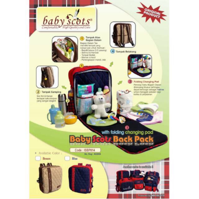 Baby Scots Tas bayi Ransel ( ISPB 014 )