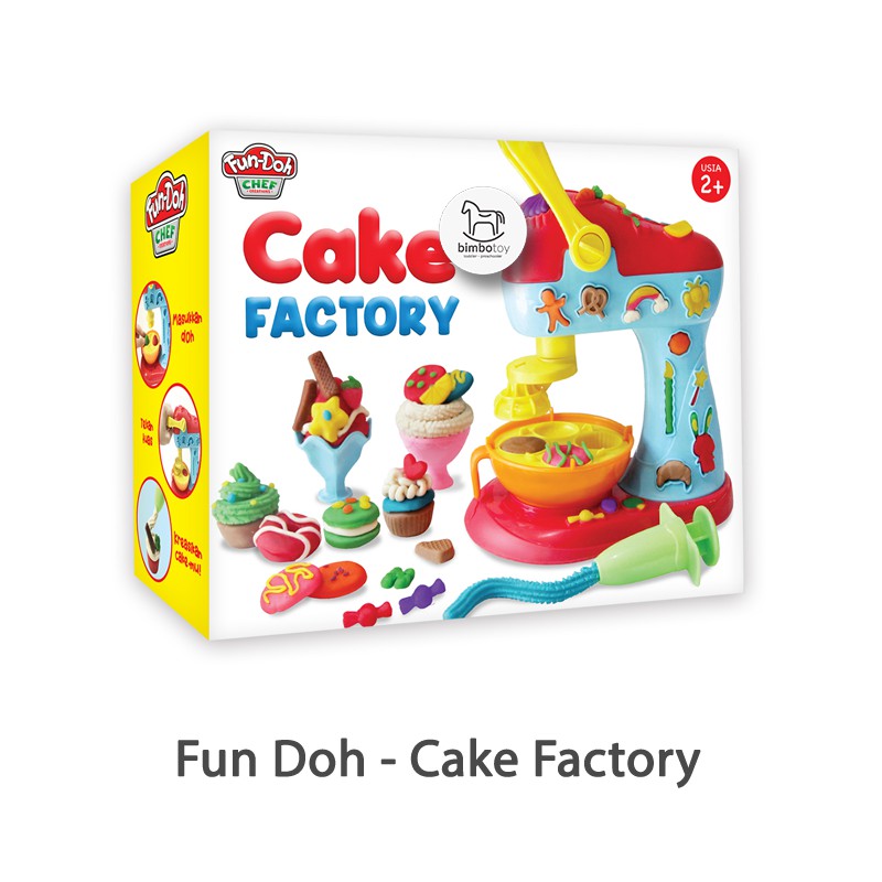 Bimbozone - Mainan Anak Dough Edukasi - Fun Doh Cake Factory