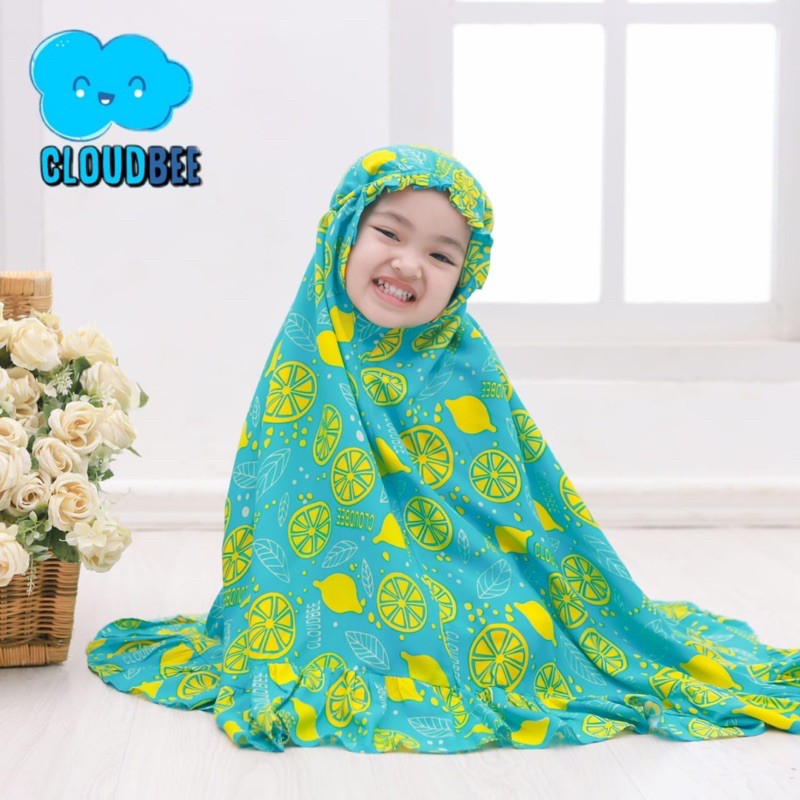 Mukena Anak Rayon Fullprint Cloudbee