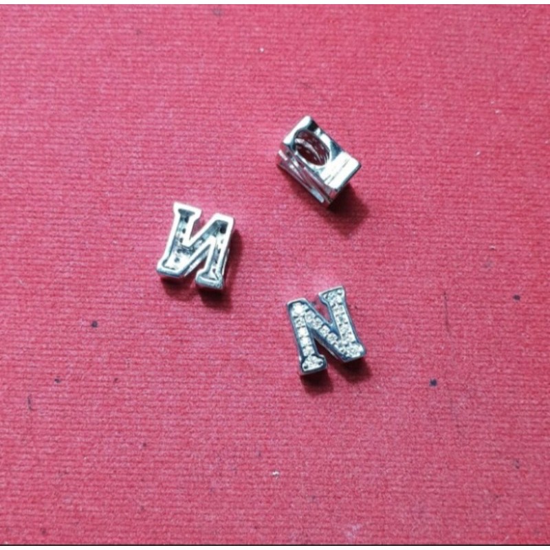 Liontin huruf N liontin inisial N liontin huruf perak 925 lapis emas putih S357