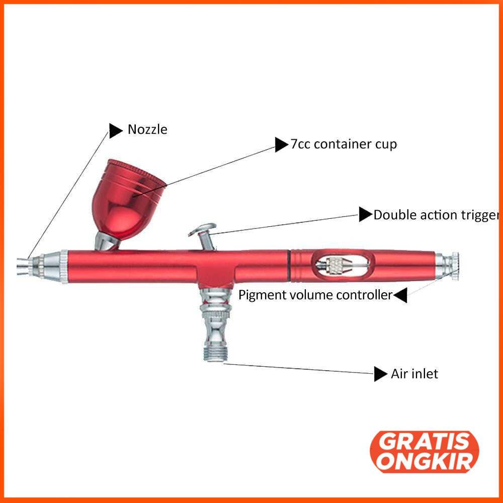 Air Compressor Airbrush Painting Art Spray Gun 0.3mm 7ml SN4
