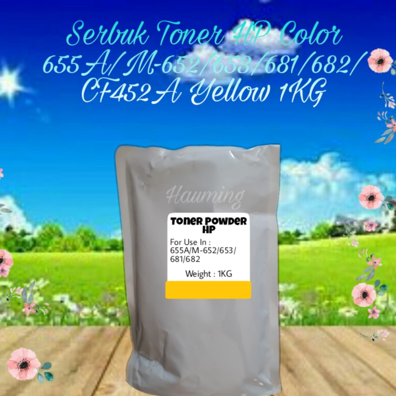 Serbuk Toner Powder Color Refill HP 655A M652 M653 M681 M682 M-652 653 681 682 CF452A Yellow 1kg