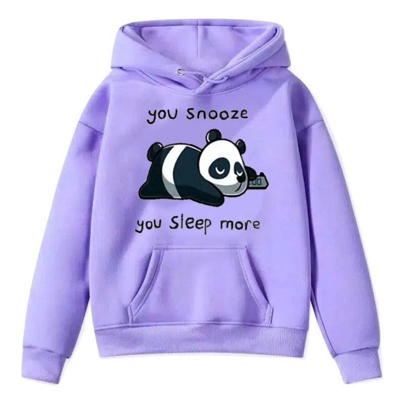 [BC] Hoodie Sweater Anak Perempuan Panda You Sleep More Cewe Cowok Pakaian