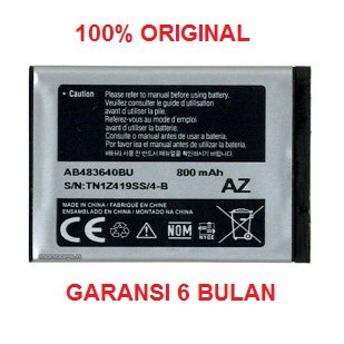 Baterai SAMSUNG AB483640BU / B3210 corby txt, L600, J150, ori100%