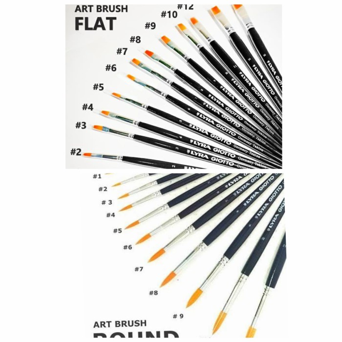 

Produk Terbaru Lyra Art Paint Brush Round Flat Kuas Lukis Sedang Besar