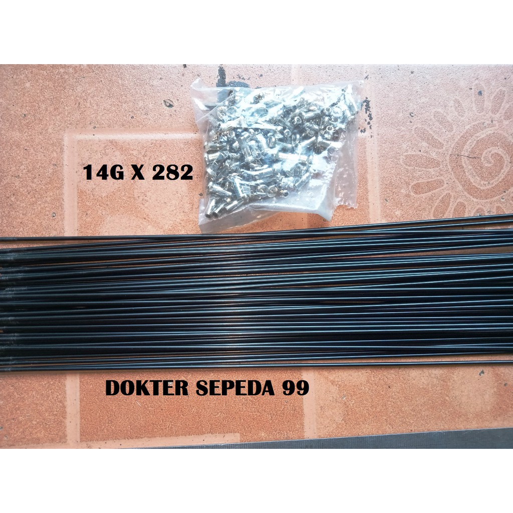Jari jari ruji 14G 282 mm sepeda RB PIXI JENGKI united