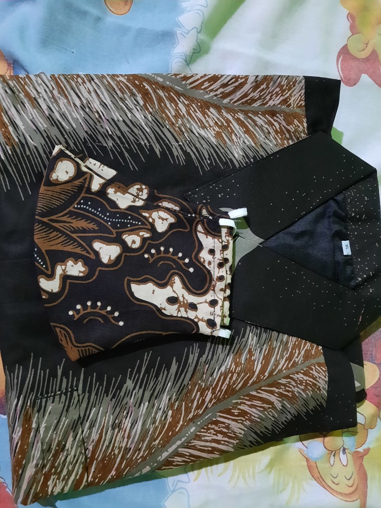 Kawung Kencono Sogan Kemeja Batik Pria Panjang Full Furing By Ukail Batik