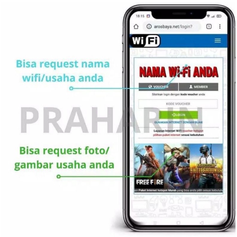 PAKET USAHA WIFI VOCERAN TINGGAL COLOK