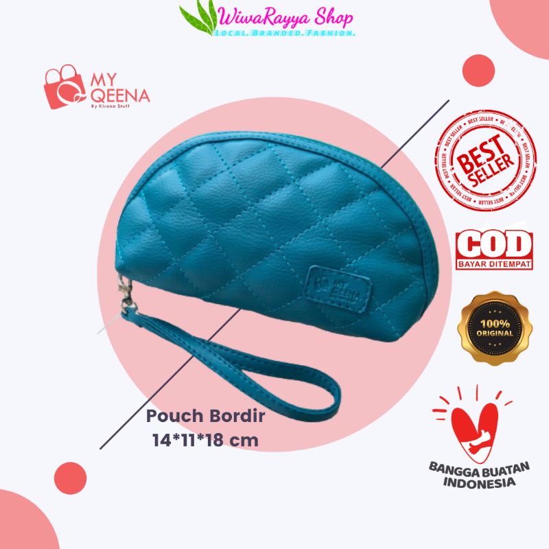 Pouch make up Kosmetik Serba Guna Pouch bordir My Qeena by Kirana Stuff