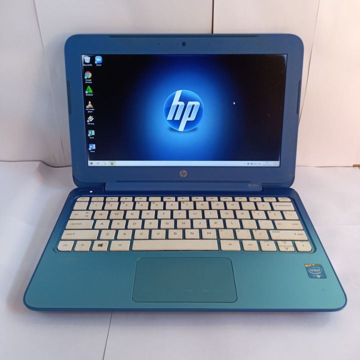 HP Stream 11 Biru RAM 2GB SSD 32GB Netbook Notebook Bekas Second Blue Memori Memory Layar 12 inch