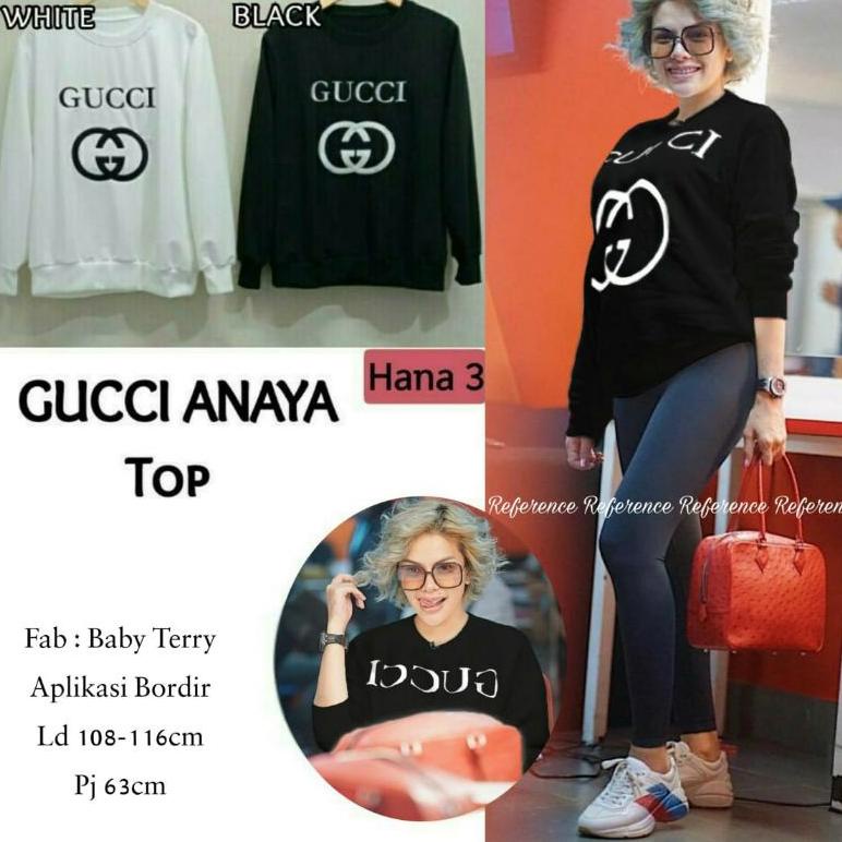 [KODE VNVNP] [READY BUANYAAKKK] GUCCI ANAYA TOP BAJU KAOS LENGAN PANJANG HANA PREMIUM IMPORT SWEATER