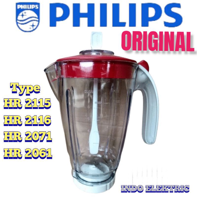 FULLSET GELAS JUS PHILIPS ORIGINAL 100% HR 2115 2116 2071 2061