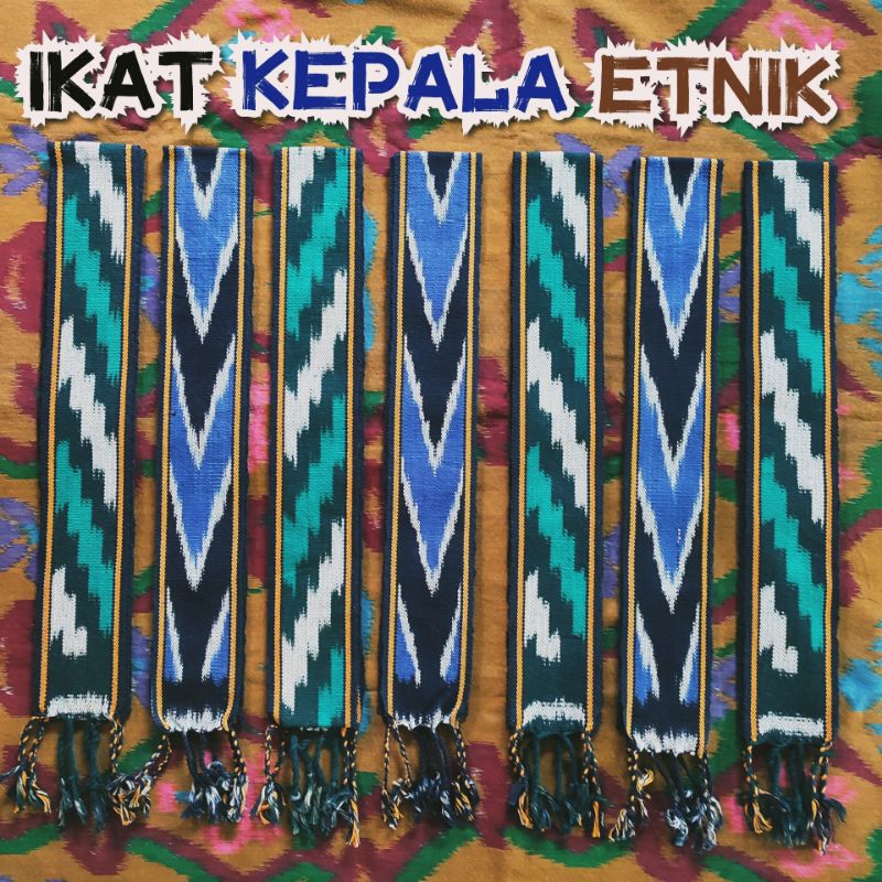 Ikat Kepala Etnik Tenun, syal tenun, kain tenun