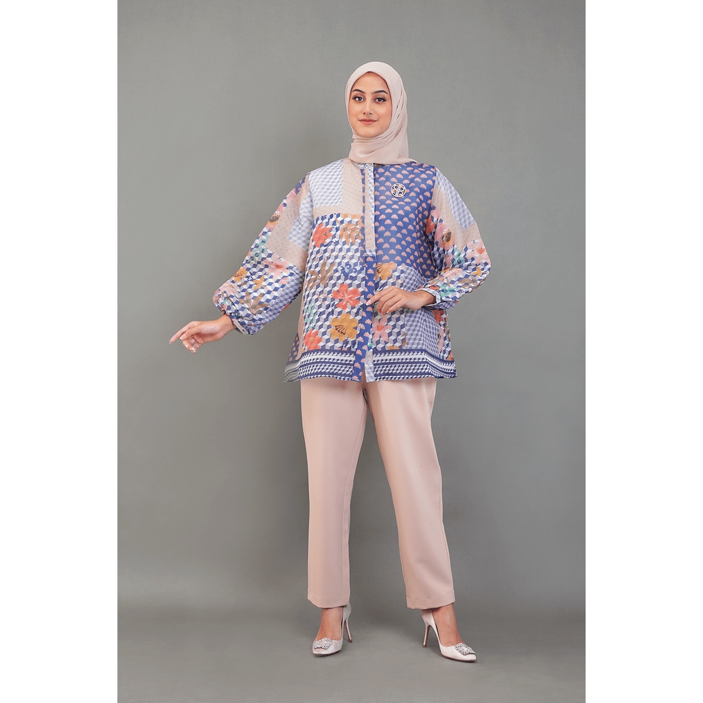 Nada Puspita - Fiori Shirt - Navy