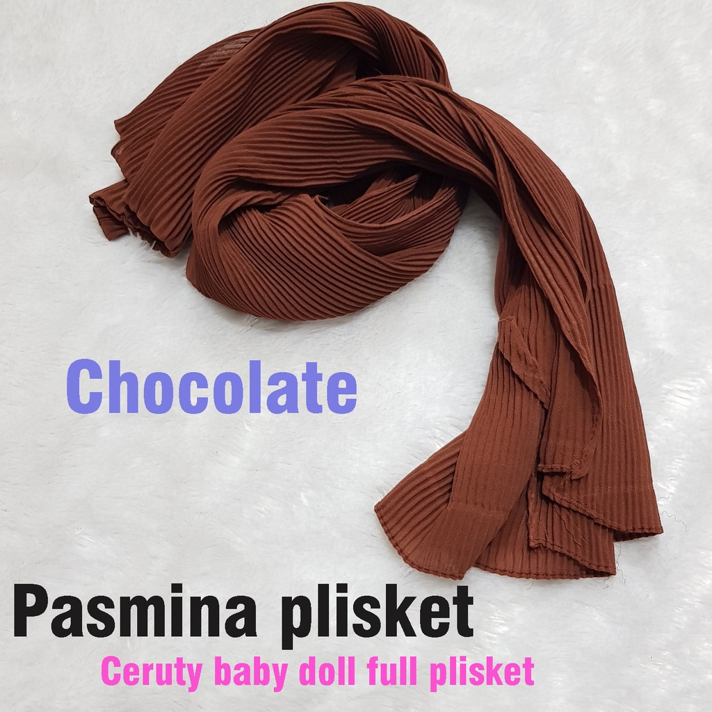 Pasmina plisket / jilbab pasmina ceruty babydoll plisket