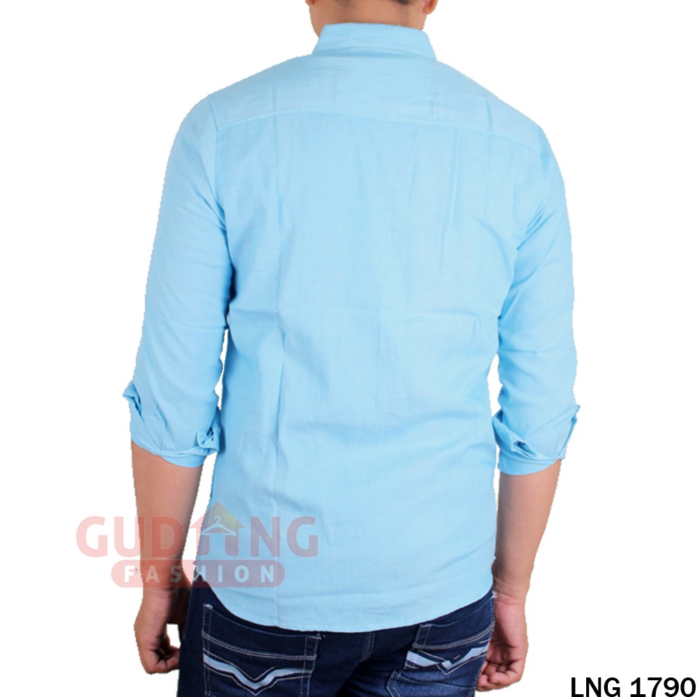 Baju Kemeja Cowok Model Sekarang Katun Oxford Panjang - LNG 1790