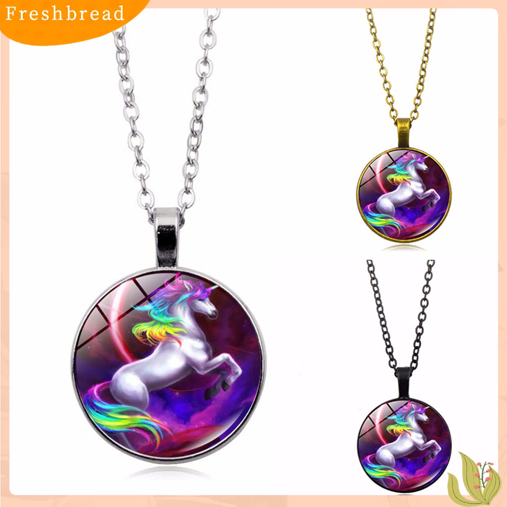 [TERLARIS]Fashion Colorful Unicorn Pendant Necklace Men Women Jewelry Cocktail Party