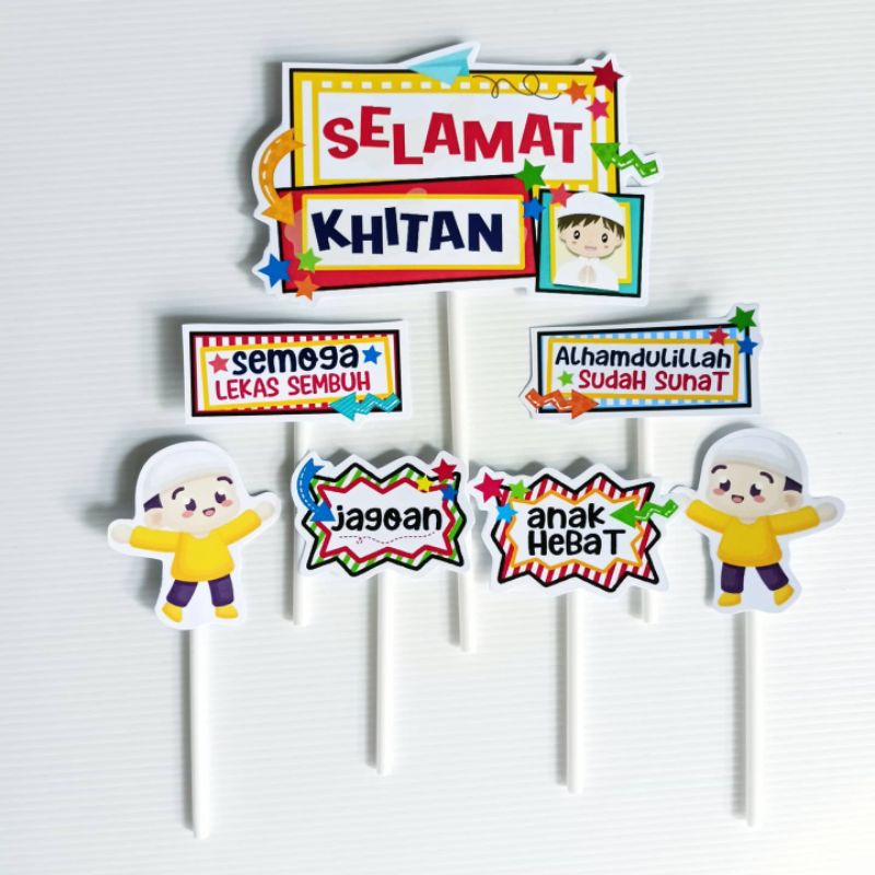 

READY CAKE TOPPER KUE TUMPENG KHITAN DEKORASI HIASAN KUE SUNAT DAN KHITANAN