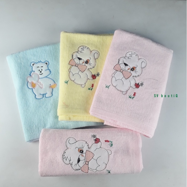 HANDUK BABY IVORY BORDIR