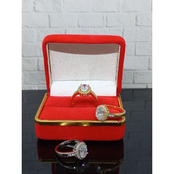 CINCIN MP OVAL + MP KELL+ MP SAMPING/CINCIN PERAK ASLI SILVER 925 LAPIIS EMAS / CINCIN FASHION WANITA IMPOR TERBARU